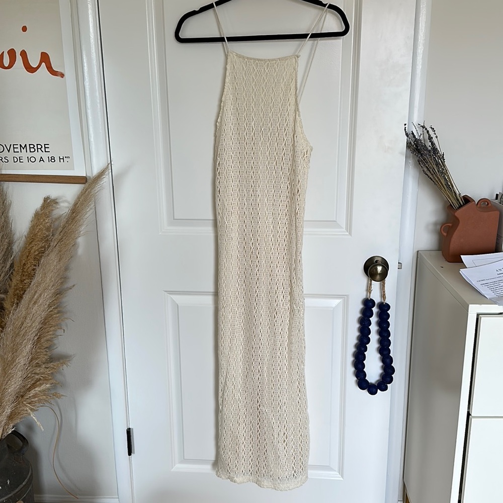 NWT never worn Zara crochet cream dress.